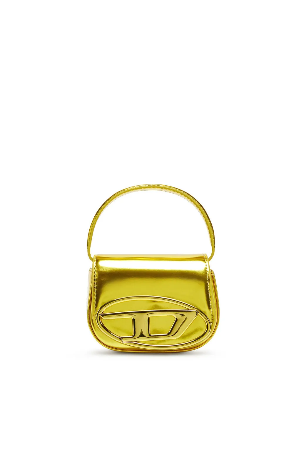 1DR-XS-S-Iconic mini bag in mirrored leather Yellow