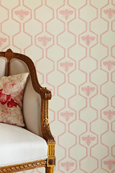 Barneby Gates Honey Bees Wallpaper - Rose On Stone