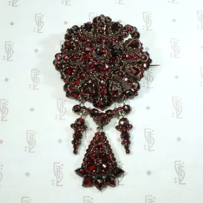 Bountiful Bohemian Garnet Articulated Brooch