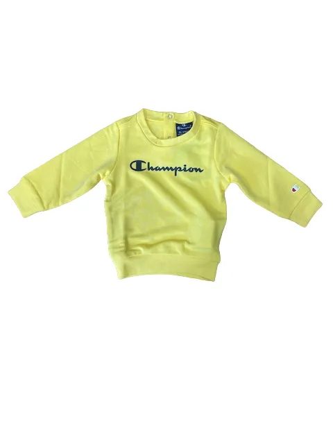 Champion Tuta Sportiva Bimbo Girocollo in cotone garzato 306455 YS019 giallo ocra-navy