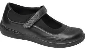 Drew Women's Rose Black Stretch/Leather Velcro