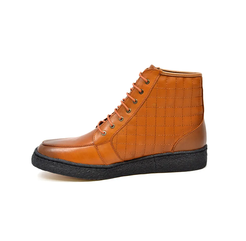 Extreme High Top Playboy Quilted Patterns - All Leather, Square Toe, Crepe Sole