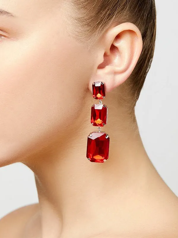 Fifi Red Earrings