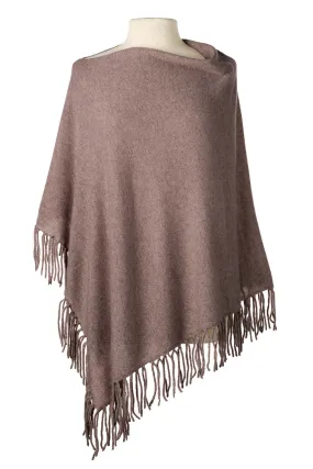 Fringed Poncho - Fawn