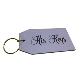 Fun wooden keyring by Angelic Hen 'His Keys'