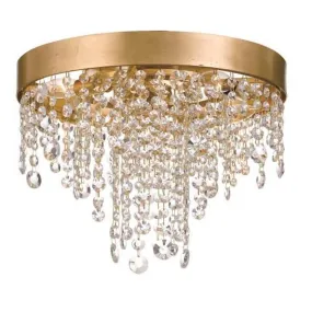 Golden Crystal Rainfall Ceiling Mount