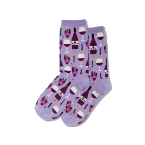 HOTSOX Women's Wine Crew Socks