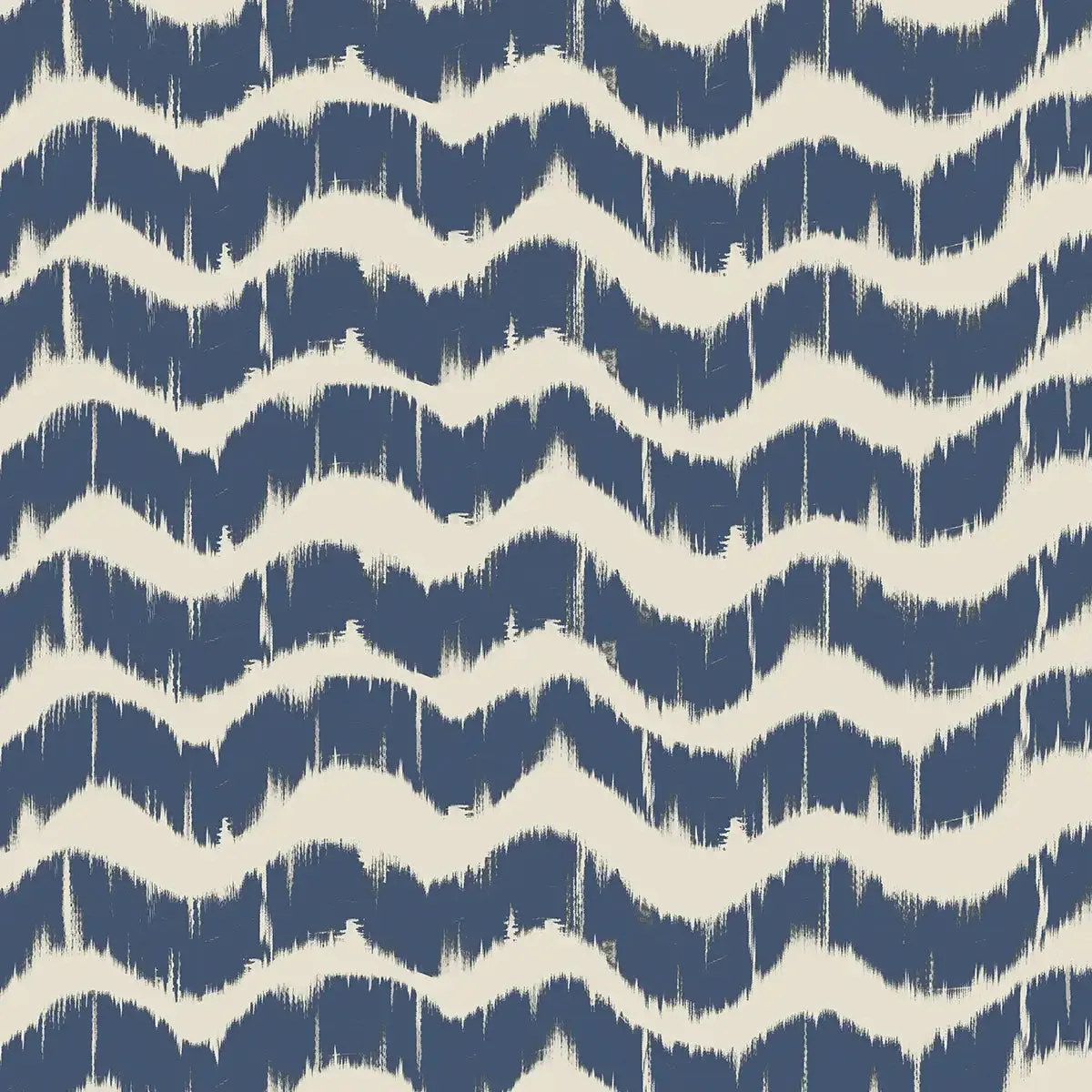 Indigo Waves Blue Modern Abstract Wallpaper for Walls