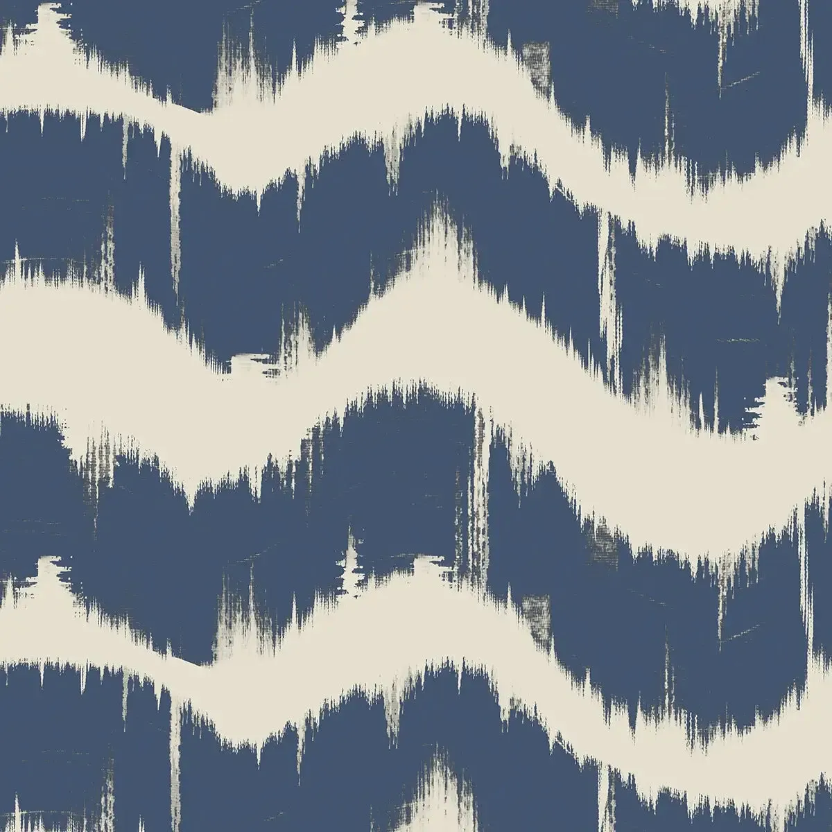 Indigo Waves Blue Modern Abstract Wallpaper for Walls