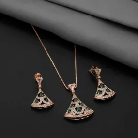 Radiate Blue Hourglass Pendant 92.5 Stering Silver With Rose Gold Polish