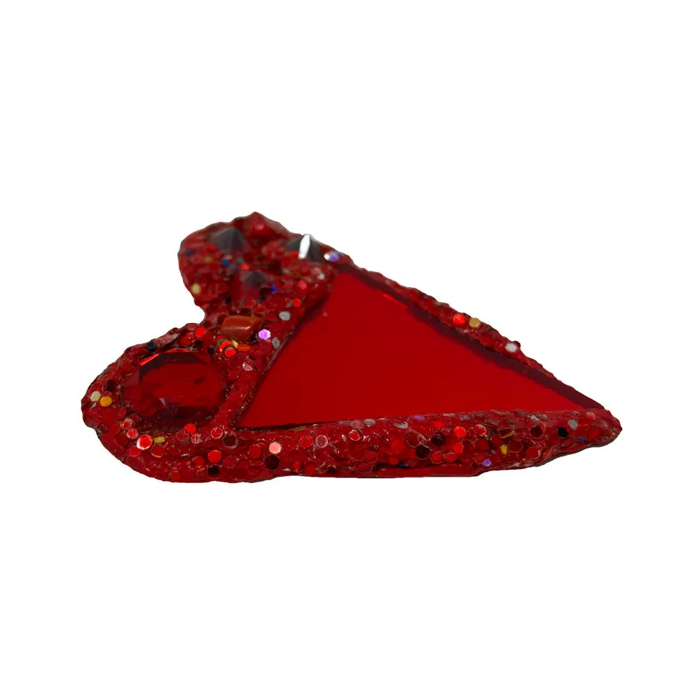 RED HEART BROOCH WITH CRYSTALS, 2021