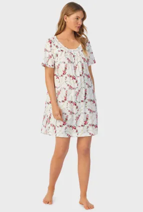 Rose Vine Short Nightshirt